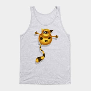 Flying Fat Cat | Brown Tank Top